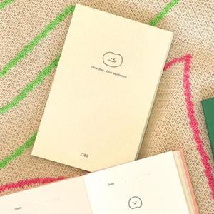 인디고 일기장 자문자답 감정일기 오늘기분 한문장 일기 (6개월용) 좋아해 (베이지)