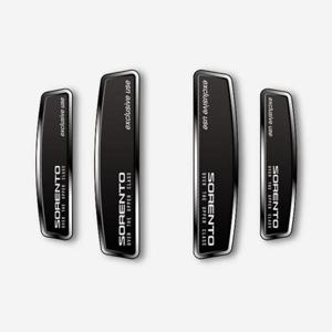 더뉴쏘렌토 블랙 쉴드 엠블럼 도어가드