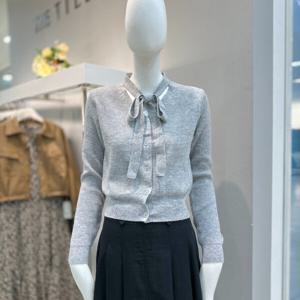 [더틸버리]타이 브이넥 크롭 가디건MTPAN1CD61W_DG