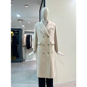 [CC콜렉트] 테일러드 더블 브레스티드 롱 코트 (C254MSG566)