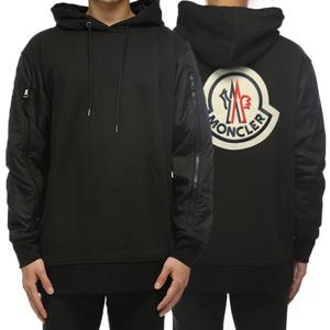 몽클레어 패딩 믹스 빅로고 패치 후드 8G51500 V8144 999