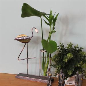 학1P 황동수공예 시험관 수경식물 장식 유리 꽃 화병 학장식품 학공예품 집들이선물 개업선물 신혼부부선물