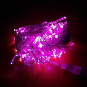 LED앵두전구 LED트리전구 100구 투명선 핑크 점멸전원코드포함