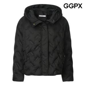 [지지피엑스]스퀘어 퀼팅 덕다운 후드 패딩 점퍼 GPBJP001B