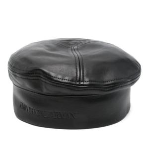 엠포리오아르마니 블랙 가죽 패널 햇 EW003149 AF20028UC001