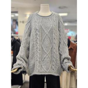 오조크 세이브존01 꽈베기 롤업포인트 긴팔스웨터 FOTWCWR590P