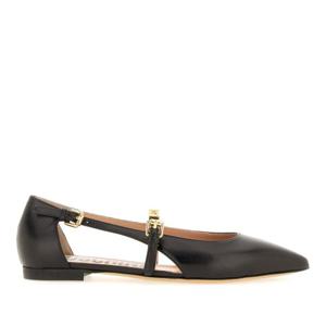 모스키노 가죽 앵클 스트랩 발레리나 MA11010C1L MD5000