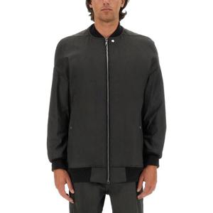 릭오웬스 지퍼 프론트 리브 칼라 봄버 재킷 RU02D6795 SMT09