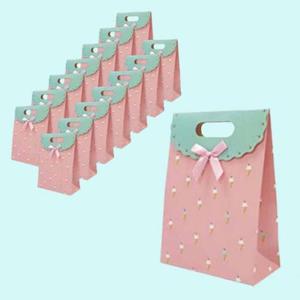 ABM 손잡이 종이쇼핑백 아이스크림 중 15개 종이백