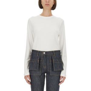 헬무트랭 로고 크루넥 슬림핏 티셔츠 O06HW507 100