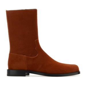 드리스반노튼 라운드 토 소가죽 앵클 부츠 MW232735 712