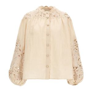 짐머만 와일리 자수 리넨 블라우스 1834TRS251 CRM