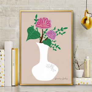 북유럽 꽃그림 액자 A3 VASE3 북유럽그림 북유럽인테리어 화병 꽃병그림액자