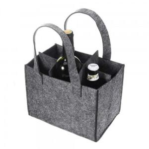 쇼핑백 6구 펠트 와인백(24x18cm) (그레이) 술병
