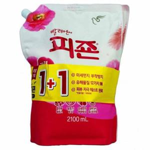 피죤 섬유 유연제 핑크로즈 리필 2100ml 2개 (168796)