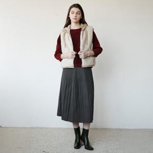 [요이츠]퀼팅 플리츠 볼륨 스커트_YJ10WNPSK05