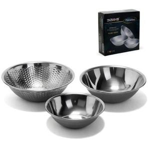 키친아트 스텐 믹싱볼 채반 소쿠리 바구니 함박 3종