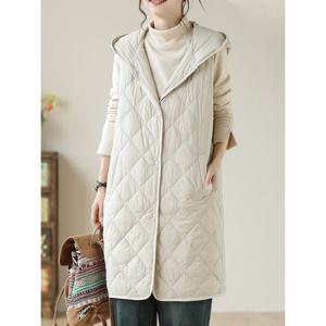 [예쎄](예쎄) 롱 후디 베스트 누빔점퍼(S5WVT018A)