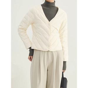 [예쎄](예쎄) 사선패턴 슬림핏 누빔패딩점퍼(S5WJP017A)