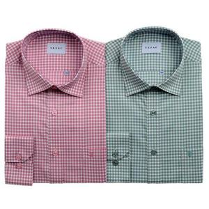 [예작]YJFSBR128_신축성 있는 스판 체크 일반핏 긴소매