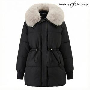 [나인식스뉴욕]퍼 탈부착 스트링 패딩 점퍼 (NP4JJ001L0)