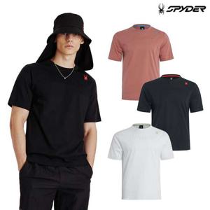 [스파이더] 공용 볼륨 레터링 실켓 반팔 티셔츠 SPIMCNRS309U