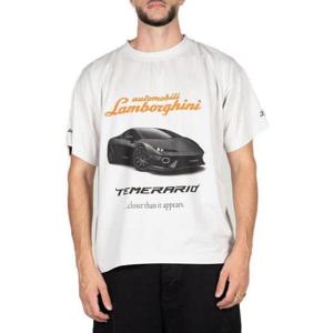 25 FW 발렌시아가 x 오토모빌리 람보르기니 크루넥 티셔츠 화이트 826344TSVP4