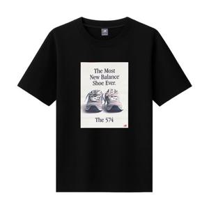 [뉴발란스 주니어]뉴발란스 574 애드 반팔티 블랙 MT61B0WF-BK
