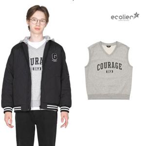 [에꼴리에]겨울 이월 빅로고 포인트 조끼 22D0141