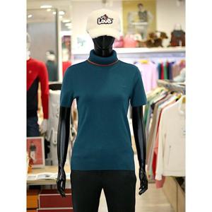 루이까스텔 세이브존03 여성 골프 가을 겨울 컬러웨이 솔리드 반팔 터틀 니트 AF7LDSW901A