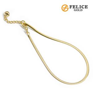 [펠리체골드] 14K 스네이크 체인 발찌