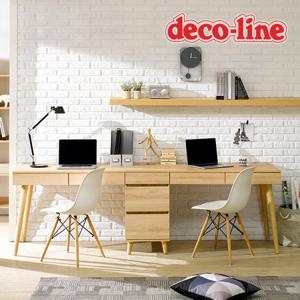 [데코라인] 산타나 2인용책상 서랍형