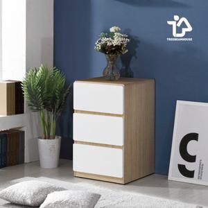 트리빔하우스 우노 라운드 400 3단 서랍장 (착불)