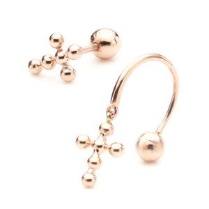 [도로시]14k 원볼 크로스 피어싱(1개)-Atype