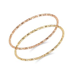 몽슈와 14K 실링 레이어드 반지