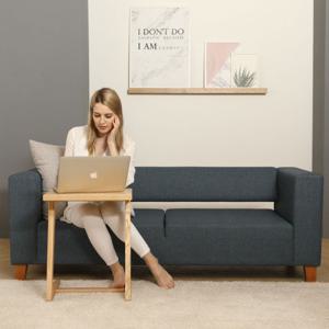 밸런스가구 페브릭패턴 모네 3인용쇼파 인조가죽 소파