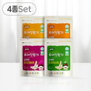 퓨어잇 핑거 유기농 아이과자 길쭉한 야채스틱 4종세트 아기 간식