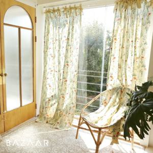 로즐리 리본 광목 커튼(150x235)2장+끈+봉(300)