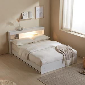 도로시 LED조명 3단 수납침대 SS(콘센트)