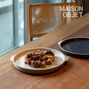 [윤도자기] 차곡 양손 메인플레이팅접시