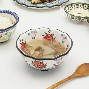 [프라카] 폴란드풍 도자기 프릴대접