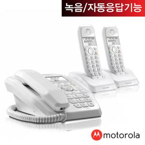 모토로라유무무선전화기SC250A 1대+증설대 화이트/자동응답/녹음