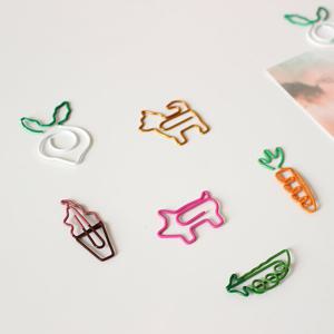 디자인 페이퍼 종이 클립 다꾸 문구 귀여운 당근 강아지모양클립