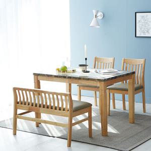 헤이몰리 타우루스 대리석 4인 식탁세트 (의자/벤치)