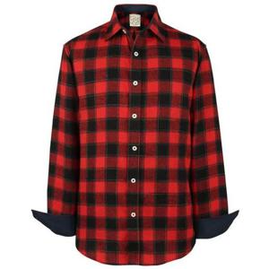 [95-120 빅사이즈] 반기모 레드 캐주얼 와이셔츠 -766