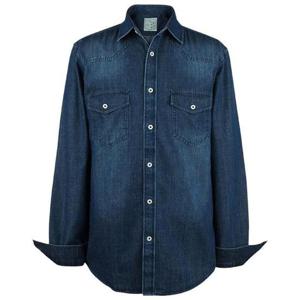 [95-120 빅사이즈] 진청 캐주얼 청남방 데님셔츠 - 506