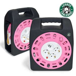 러그박스 3구 USB 20M 그레이/핑크 1.5SQ 코드릴 전기릴 전선 릴