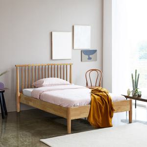 베스트리빙 윈저 내츄럴 로맨틱 신혼 고무나무 슈퍼싱글/SS 원목 침대/매트별도