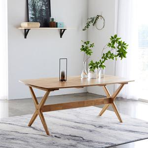 베스트리빙 릴렉스 4인용(1600) 낮은 원목 식탁 테이블/식탁 단품