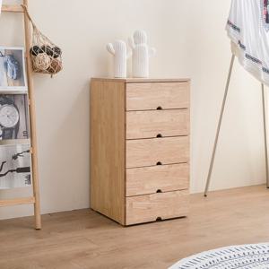 셀레스타 미니원목 400 협탁 5단 고무나무 서랍장